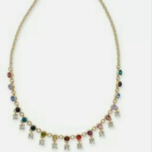 Gold Tone, Rainbow, Shky Necklace INC